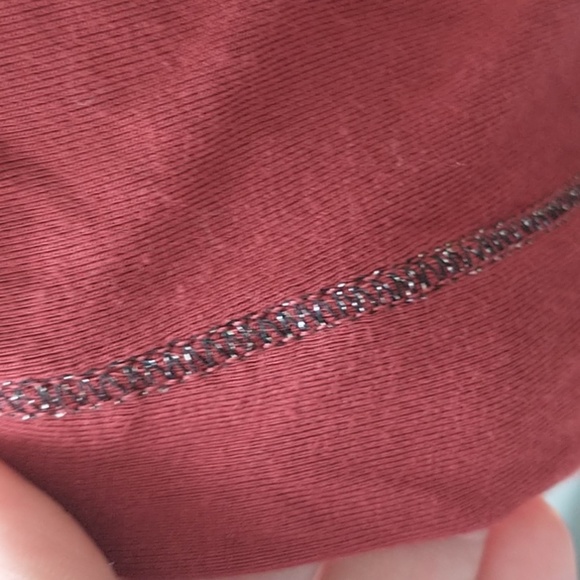 Anthropologie Tiny Burgundy Maroon Embroidery Button Down Belted Dress M - Picture 6 of 12